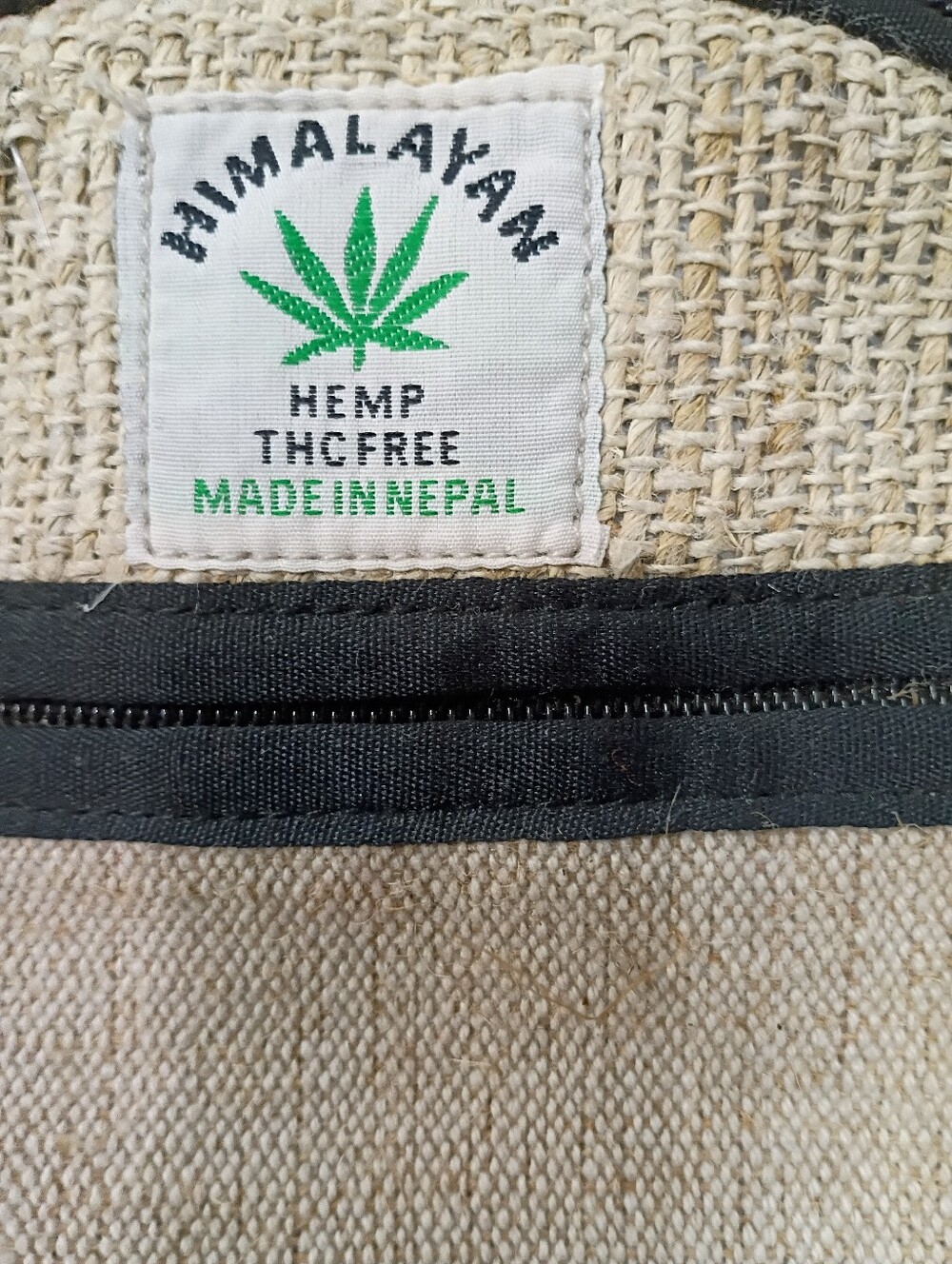 NWOT Himalayan Cream Hemp Mini Backpack with Multicolor Accents - Picture 6 of 6